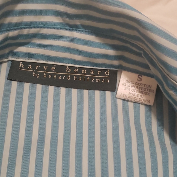 Harve Bernard vertical striped button down size small - Picture 2 of 5
